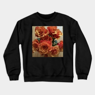 Roses Orange colour Crewneck Sweatshirt